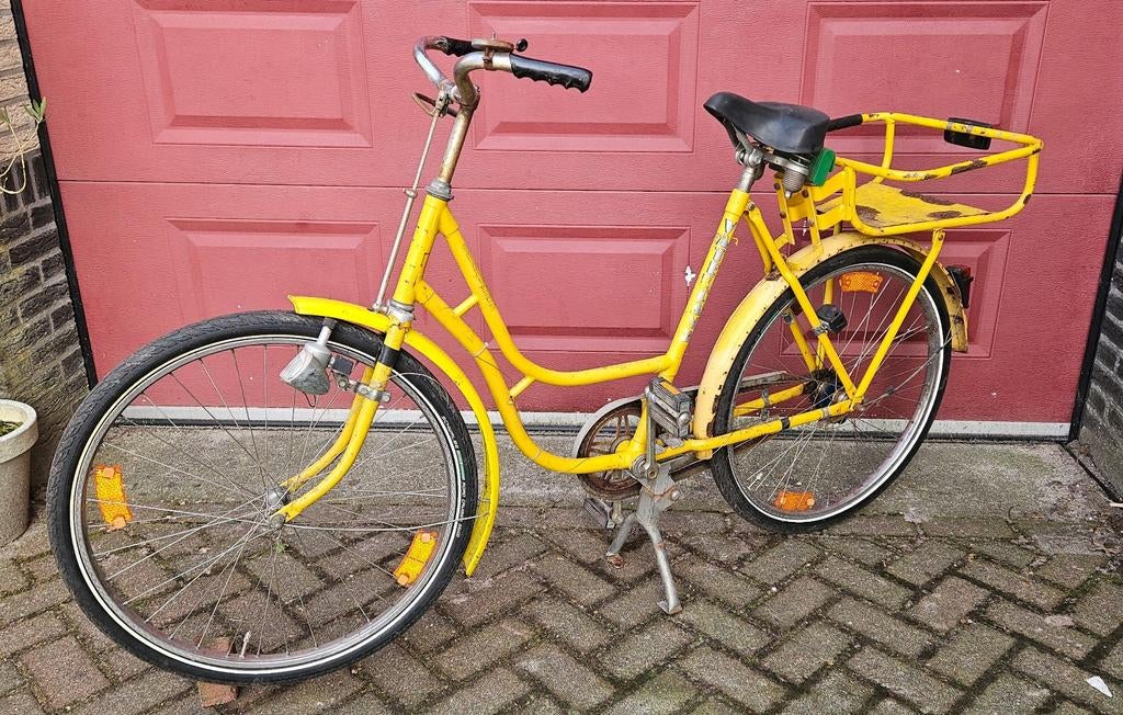 Nostalgische Duitse Postfiets - Geel, Fietsen en Brommers, Fietsen | Dames | Damesfietsen, Ophalen of Verzenden
