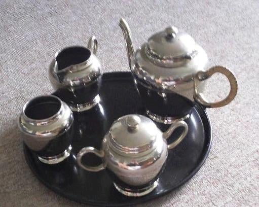 Theeservies  Tin, Ophalen of Verzenden