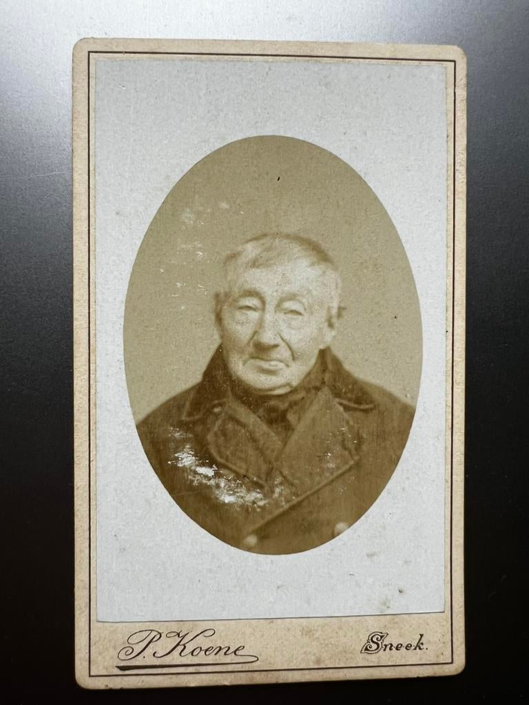 Cdv carte de visite, P.Koene Sneek, Wessel Middelveld, Verzamelen, Foto's en Prenten, Ophalen of Verzenden, Voor 1940, Zo goed als nieuw