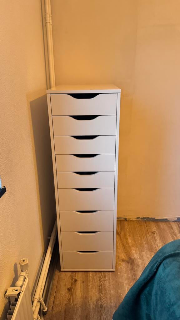 IKEA bureau met ladekasten en ladeblok (Alex serie), Huis en Inrichting, Bureaus, Ophalen, Met lades, Zo goed als nieuw, IKEA