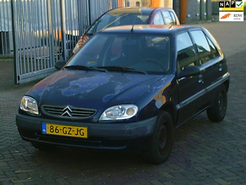 Citroen Saxo 1.4i SX Airco Stuurbekr Elektr Ramen Centr Deur, Auto's, Citroën, Voorwielaandrijving, Stof, Zwart, 4 cilinders