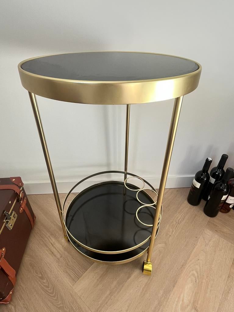 Bijzettafel, Ophalen, 50 tot 100 cm, Rond, Zo goed als nieuw