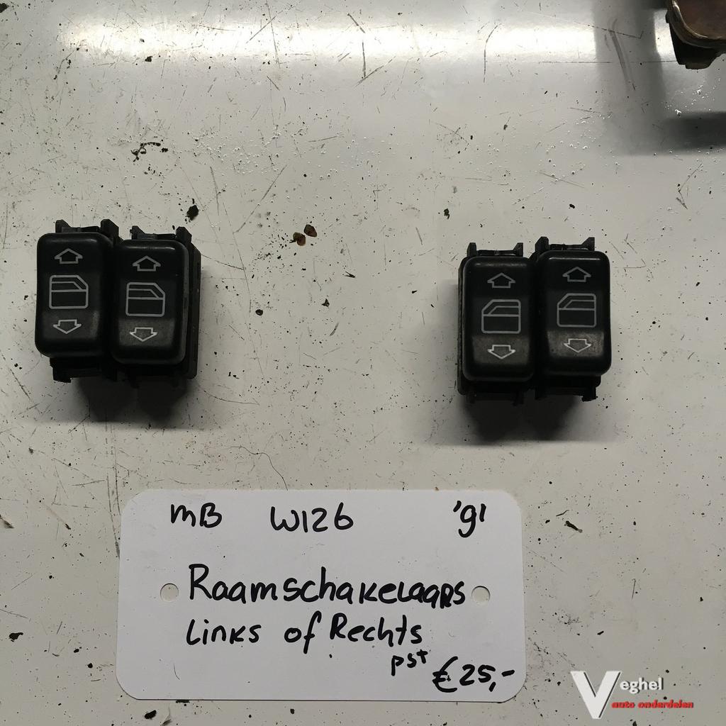 Mercedes W126 1991  Raamschakelaars Links of Rechts, Gebruikt, -, -, Ophalen of Verzenden