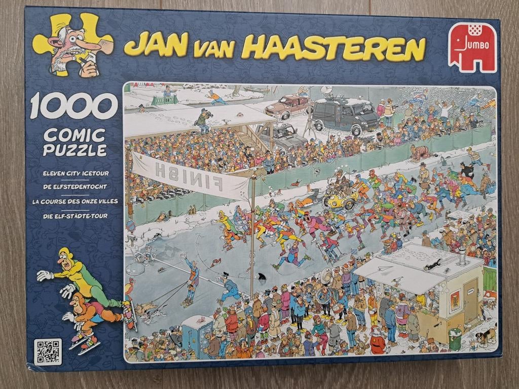 JAN VAN HAASTEREN.  De ELFSTEDENTOCHT, Hobby en Vrije tijd, Denksport en Puzzels, Ophalen of Verzenden, 500 t/m 1500 stukjes, Zo goed als nieuw