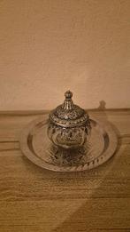 Vintage glazen pot met kleine dienblad, Huis en Inrichting, Ophalen of Verzenden