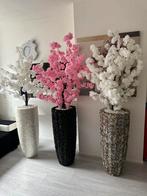 Prachtig schelpenvazen met bloesem, Ophalen of Verzenden, Zo goed als nieuw