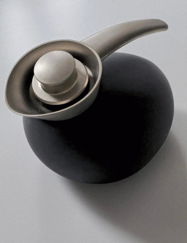 Georg Jensen Quack thermoskan - Zwart/Zilver, Ophalen of Verzenden, Gebruikt