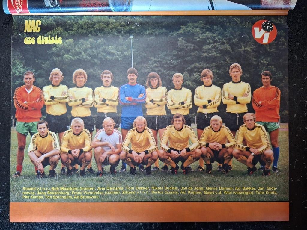 Oude unieke poster NAC Breda (jaren '70), Ophalen of Verzenden, Zo goed als nieuw, NAC Breda, Poster, Plaatje of Sticker