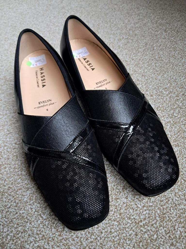 Mooie, zwarte damesschoenen van Hassia, maat 39, Kleding | Dames, Schoenen, Ophalen of Verzenden, Zo goed als nieuw, Zwart