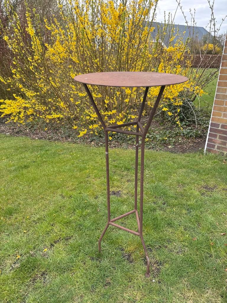 Gietijzeren plantentafel - 89 cm hoog, Ø 40 cm, Ophalen, Gebruikt
