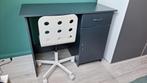 Bureau antraciet 100x50x76cm met bureaustoel, Huis en Inrichting, Bureaus, Ophalen, Zo goed als nieuw, Bureau
