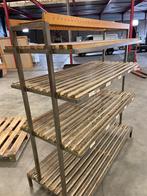Bakker kast RVS met houten planken, Ophalen, Gebruikt