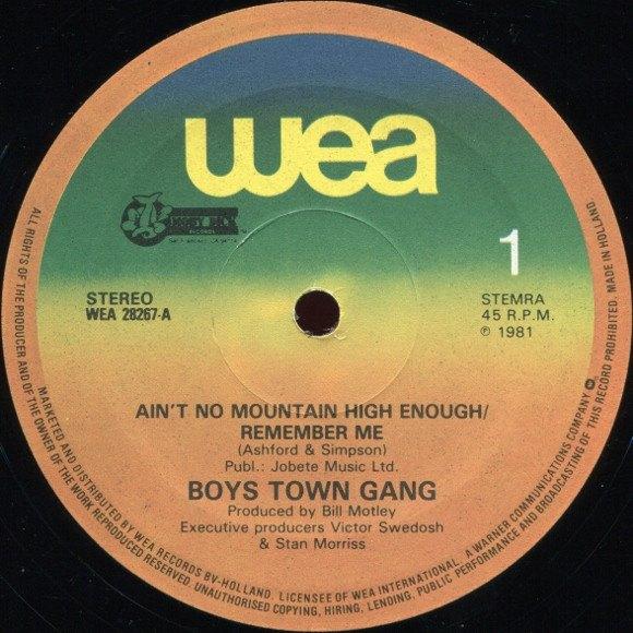 Boys town gang - ain;t no mountain high enough, Gebruikt, 7 inch, Single, Dance