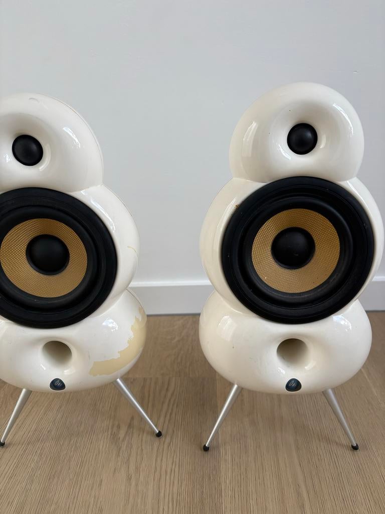 Minipod Speakers - Gebruikt met lichte beschadiging, Audio, Tv en Foto, Luidsprekers, Gebruikt, Minder dan 60 watt, Front, Rear of Stereo speakers