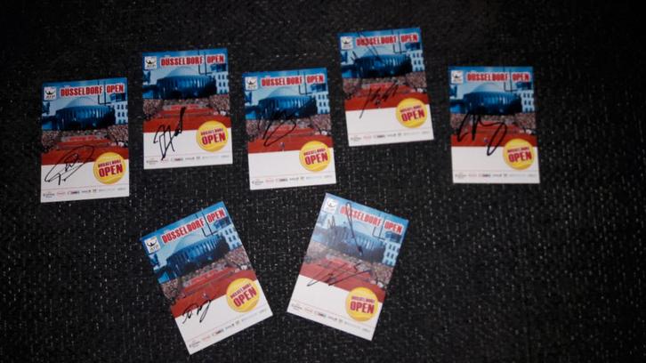 Gesigneerde tennis kaarten van het Düsseldorf open, Sport en Fitness, Tennis, Nieuw, Overige typen, Overige merken, L00, Ophalen of Verzenden