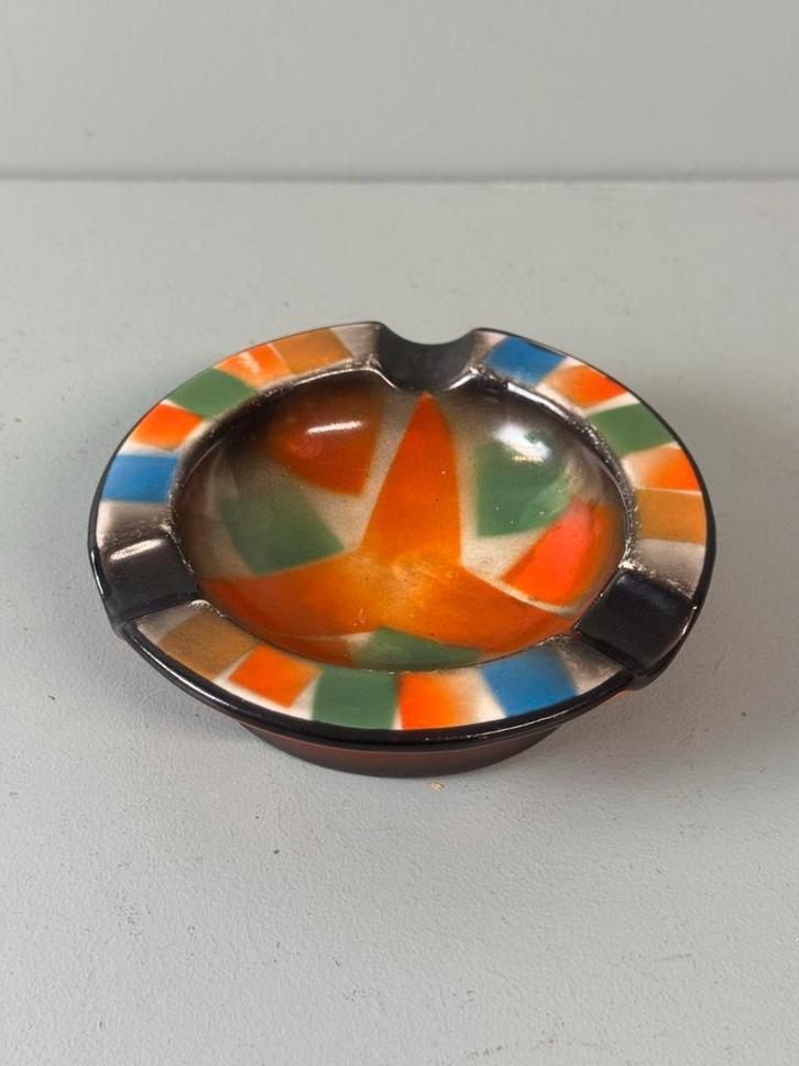 Vintage Mid-Century Kleurrijke Asbak, Antiek en Kunst, Antiek | Overige Antiek, Ophalen of Verzenden