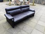 De Sede 3-zits bankstel - Donkerbruin leer, Ophalen, Gebruikt, Driepersoons, Rechte bank