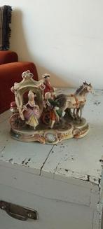 Porseleinen beeldje koets met paarden, Ophalen