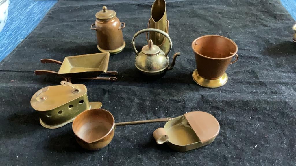 Miniaturen rood koper letterbak 8 st. samen te koop. Ophalen, Ophalen