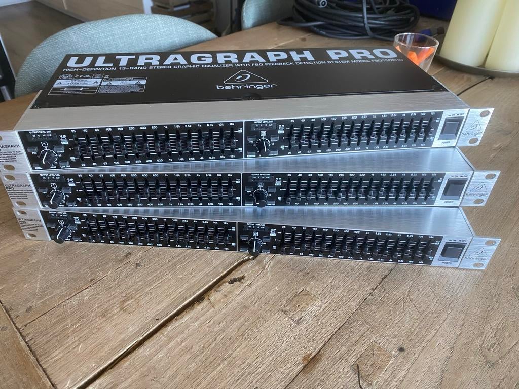 Behringer FBQ1502HD Ultragraph Pro Graphic Equaliser Nieuw, Muziek en Instrumenten, Effecten, Ophalen of Verzenden, Zo goed als nieuw