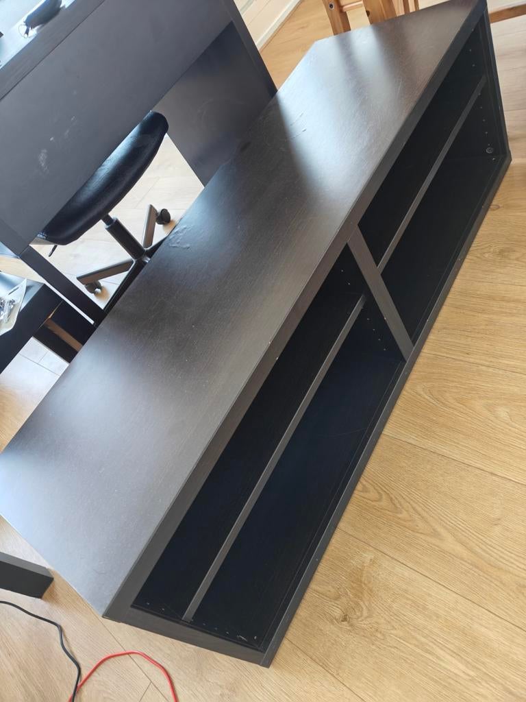 Ikea TV meubel - Zwart, Huis en Inrichting, Ophalen, Gebruikt, 100 tot 150 cm, Minder dan 100 cm