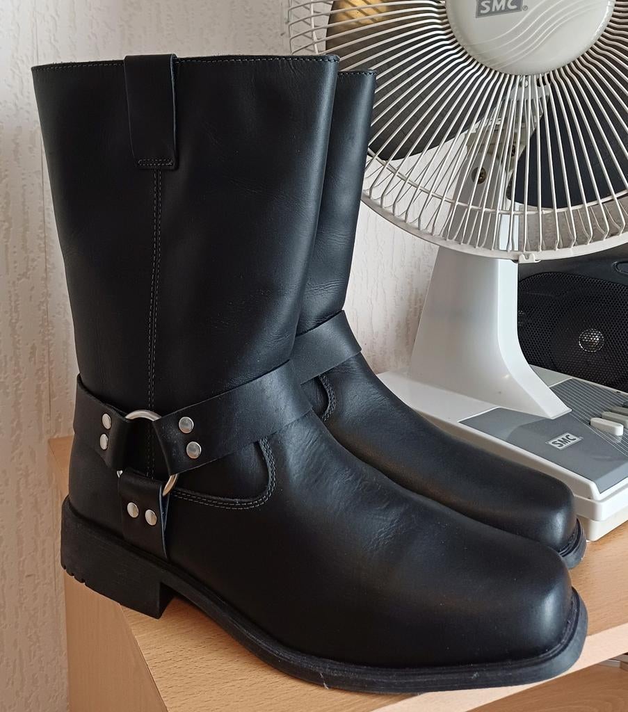 Nieuwe zwarte motor laarzen maat 45, Motoren, Kleding | Motorkleding, Ophalen, Nieuw zonder kaartje, Laarzen