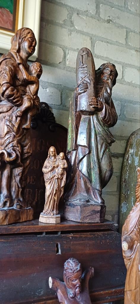 6 stuks goed bod hout, Antiek en Kunst, Antiek | Religie, Ophalen of Verzenden