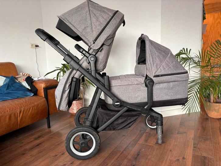 Thule Sleek, dubbele kinderwagen, Kinderen en Baby's, Kinderwagens en Combinaties, Gebruikt, Combiwagen, Overige merken, Duowagen
