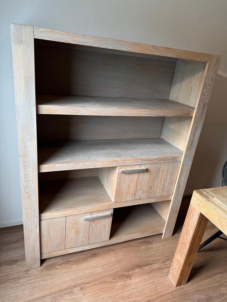 Hoge kast, tv meubel, koffietafel en bank te koop, Huis en Inrichting, Kasten | Televisiemeubels, Ophalen, Gebruikt, 100 tot 150 cm