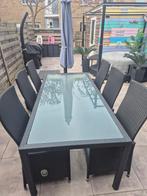 Wicker tuintafel (zonder stoelen ), Tuin en Terras, Ophalen of Verzenden, Gebruikt, Wicker