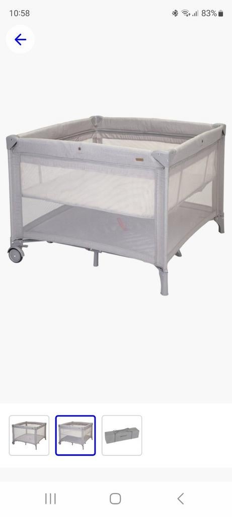 Topmark reis box zwart met matras, Ophalen, Wieltjes