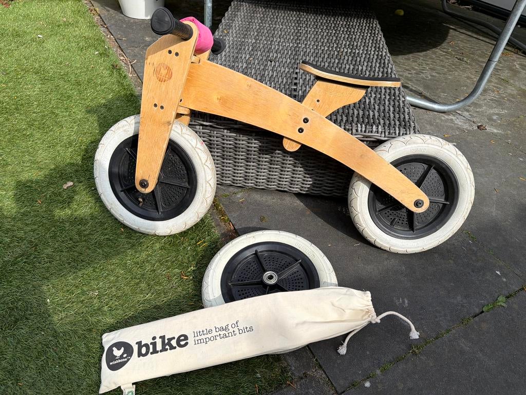 Wishbone Bike 3-in-1 loopfiets - Houten design, Ophalen, Gebruikt, 16 tot 20 inch