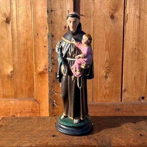 Heilige Antonius met kind beeld origineel 30 cm hoog, Ophalen of Verzenden