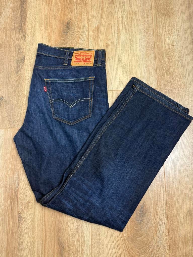 Levi’s 504 jeans marineblauw W38 L32, Ophalen of Verzenden, Zo goed als nieuw, Blauw, W36 - W38 (confectie 52/54)