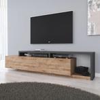 TV-Meubel Bello - Eiken Antraciet - 219 cm, Ophalen, Gebruikt, Eikenhout, 200 cm of meer