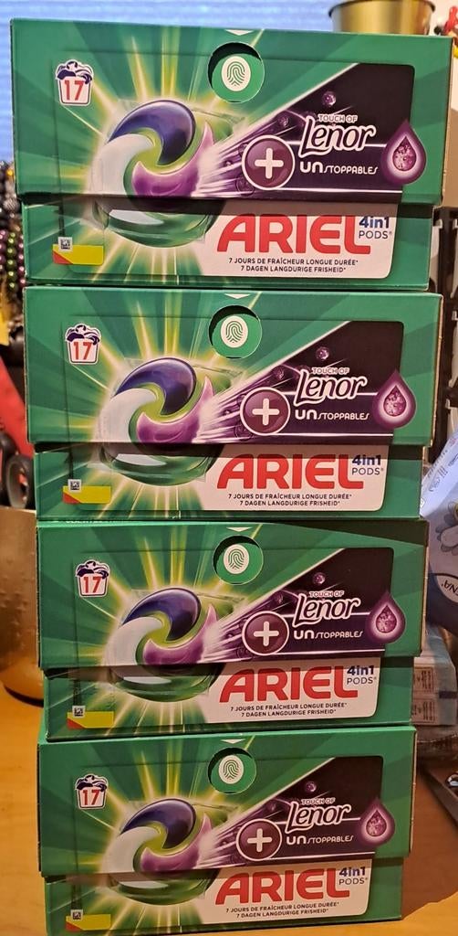 Ariel 4in1 Pods met Lenor Unstoppables - 17 pods per pak, Ophalen of Verzenden, Schoonmaakmiddel