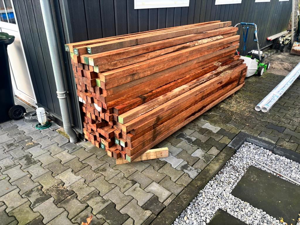 Nieuwe hardhouten tuinpalen, Tuin en Terras, Palen, Balken en Planken, Palen, Nieuw, Ophalen of Verzenden, Hardhout