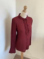 King Louie maat 40 wijnrode blouse ruffle 1929, Maat 38/40 (M), Ophalen of Verzenden, Zo goed als nieuw, King Louie
