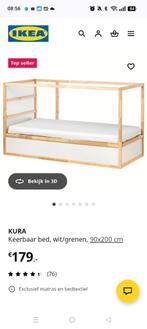 Omkeerbaar bed ikea, Kinderen en Baby's, Kinderkamer | Bedden, Ophalen, 85 tot 100 cm, Gebruikt, Hoogslaper of Stapelbed