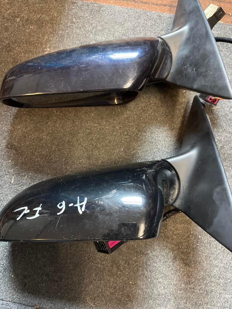 Audi A6 C5 Buitenspiegel Links Zwart/Blauw Metallic, Auto-onderdelen, Spiegels, Ophalen of Verzenden, Gebruikt, Audi