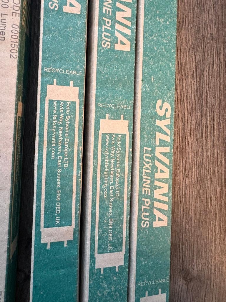 Set van Sylvania TL-buizen F18W/865 60 cm en starters, Ophalen, Minder dan 30 watt, Overige typen, Nieuw
