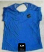 Elastisch dames T-shirt mtXL blauw., Blauw, Maat 46/48 (XL) of groter, Ophalen of Verzenden, Zo goed als nieuw