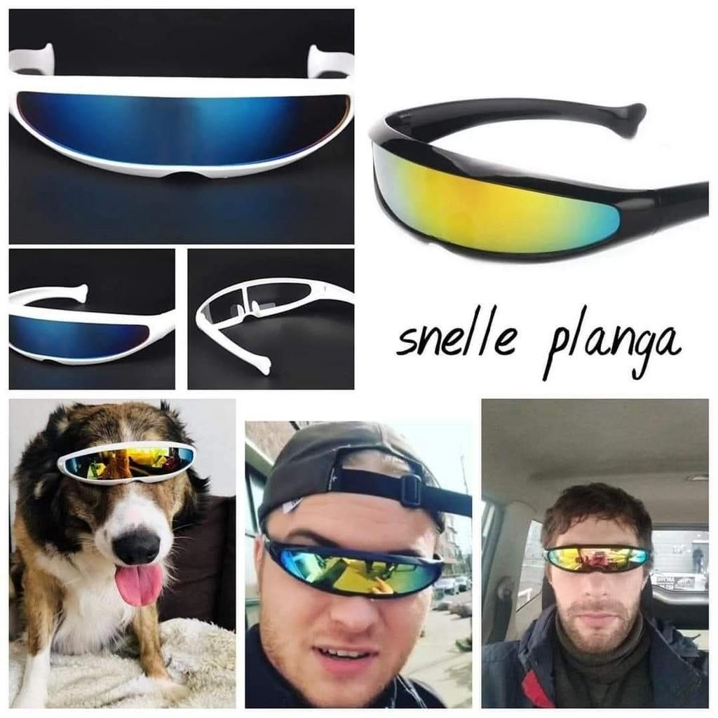 Futuristische Cyclops Zonnebril - Snelle Planga Stijl, Overige merken, Zonnebril, Wit, Nieuw