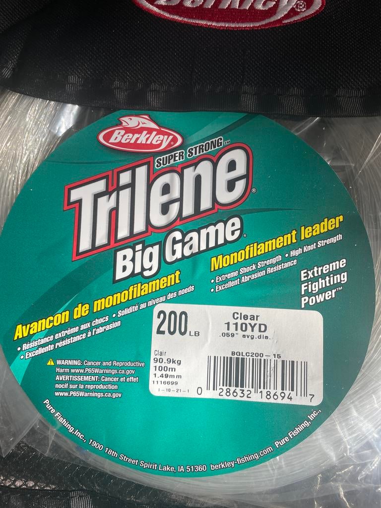 Berkley Trilene Big Game Monofilament Vislijn 90.9kg 100m, Ophalen of Verzenden, Nieuw, Vislijn