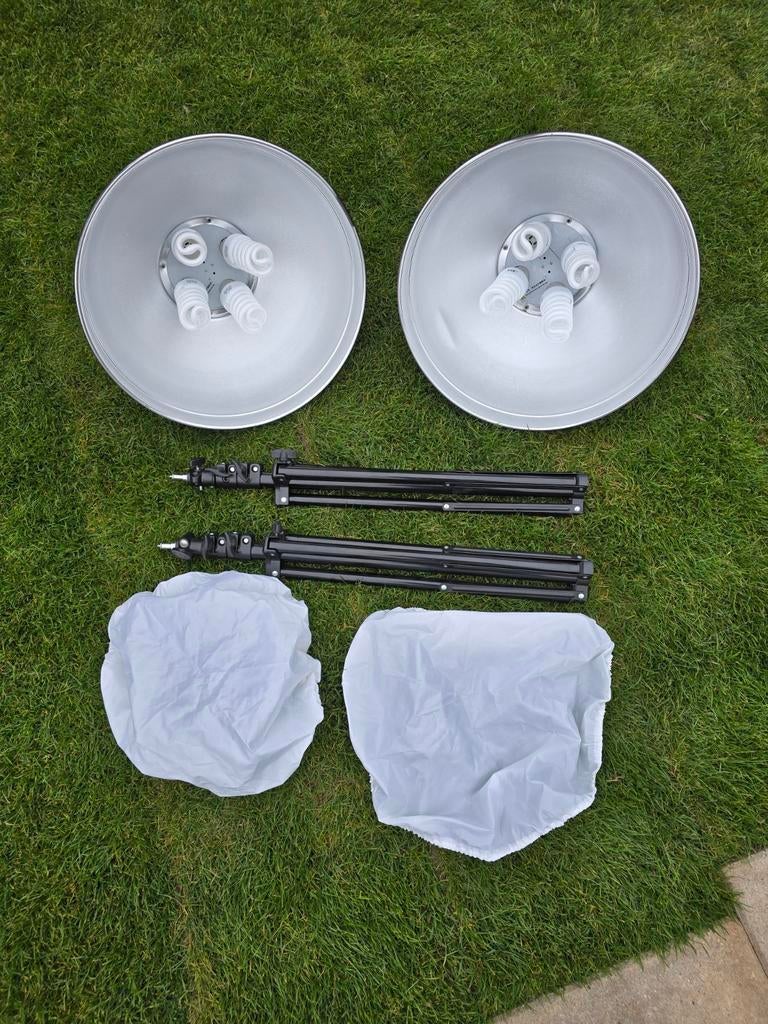 Softbox lichtset (2 stuks) met statieven, Audio, Tv en Foto, Fotografie | Fotostudio en Toebehoren, Ophalen, Lamp of Flitsset