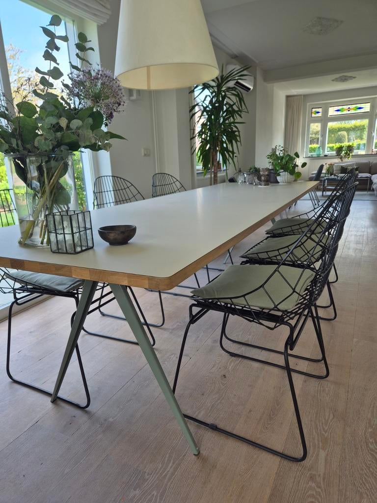 6x vintage Pastoe SM05 draadstaal stoelen Cees Braakman, Ophalen, Gebruikt, Zwart, Vijf, Zes of meer stoelen