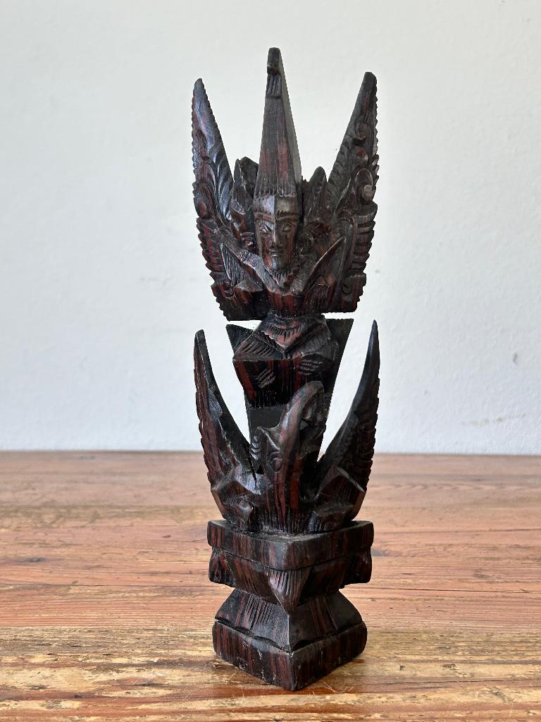 Beeld / Sculptuur - Garuda - prachtige voorstelling, Houtsnijwerk, Minder dan 20 cm, Ophalen of Verzenden, Handgemaakt