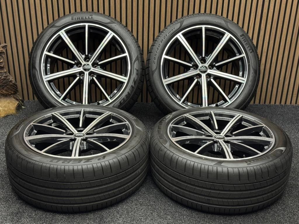 ZGAN! Originele 21 inch Audi Sport Q7 SQ7 5x112 ET31 Pirelli, Auto-onderdelen, Banden en Velgen, Ophalen, 285 mm, ., Banden en Velgen