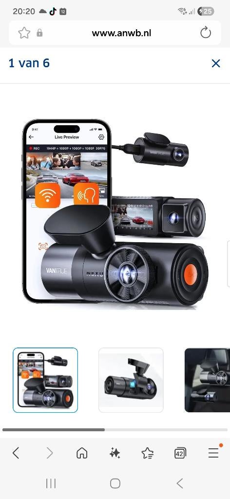 Vantrue Nexus 4 Pro, Auto diversen, Dashcams, Zo goed als nieuw, Ophalen of Verzenden