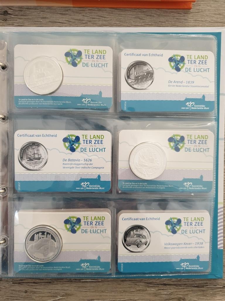 Ter land, ter zee en in de lucht Coincard Collectie, Postzegels en Munten, Munten en Bankbiljetten | Verzamelingen, Munten, Nederland